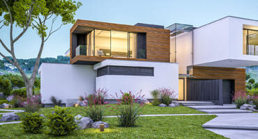 Modern housing with solar panels in the Golden City